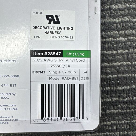 Westinghouse 3Pk Bulb Replacement Cord Replacement Cord White PVC - Picture 7 of 11